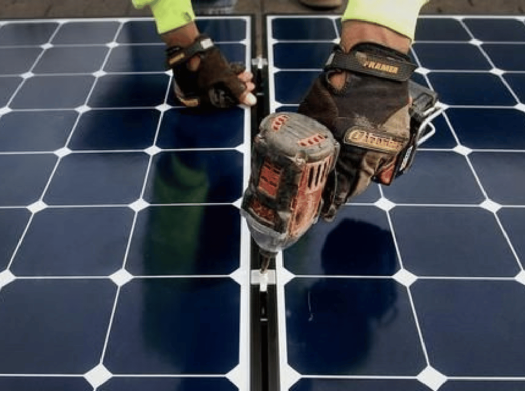 a person iMaintenance And Repair Services solar panels