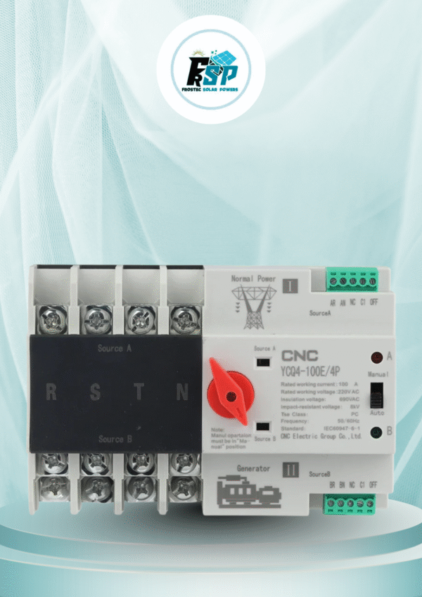 3-Phase Automatic Transfer Switch (ATS) 63A YCQ4-100E/3P