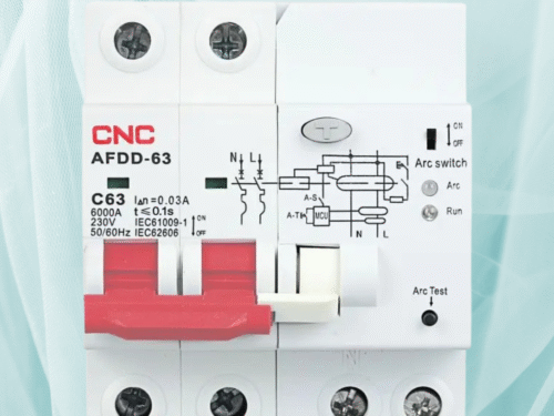 AFDD-63 2P C40 30mA RCBO – সোলার ইনভার্টার AC আউটপুট এবং হোম ফায়ার সেফটি ব্রেকার AFDD+RCBO 2P+N (4-in-1) 40A Arc Fault Breaker