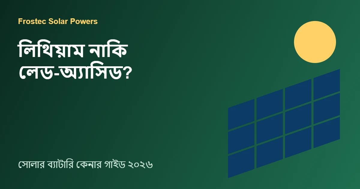 লিথিয়াম নাকি লেড-অ্যাসিড?